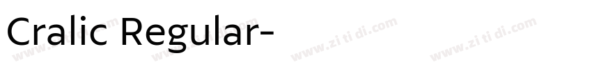 Cralic Regular字体转换